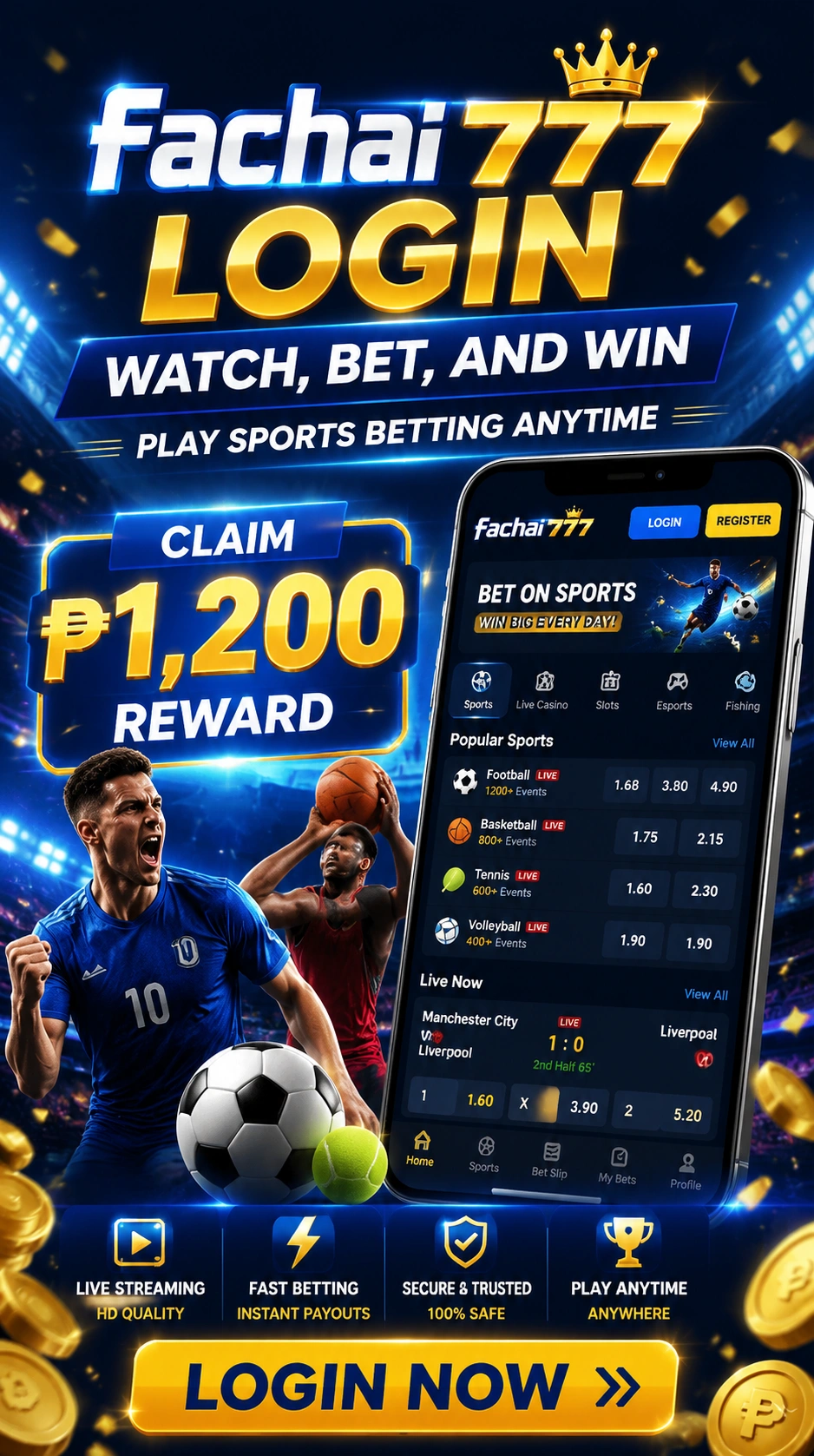 Mobile sportsbook interface for fast deposits and bet slips
